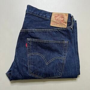 Levi’s 501XX Selvedge Jeans Button Fly Dark Wash Redline Denim Men 36x34